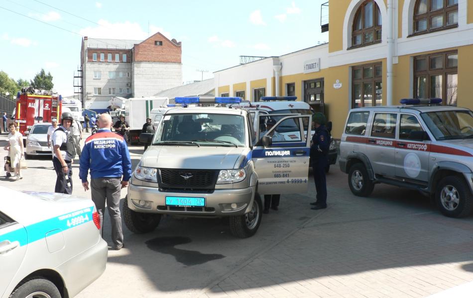 Участие в тактико специальном учении на железнодорожной станции Томск I